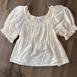 Old Navy Cream Puff Sleeve Blouse